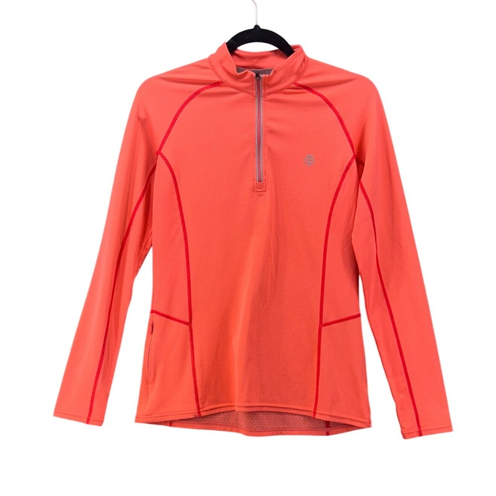Coolibar Womens Rashgaurd Medium Orange UPF 50 Swim Outdoor Beach Boat Travel